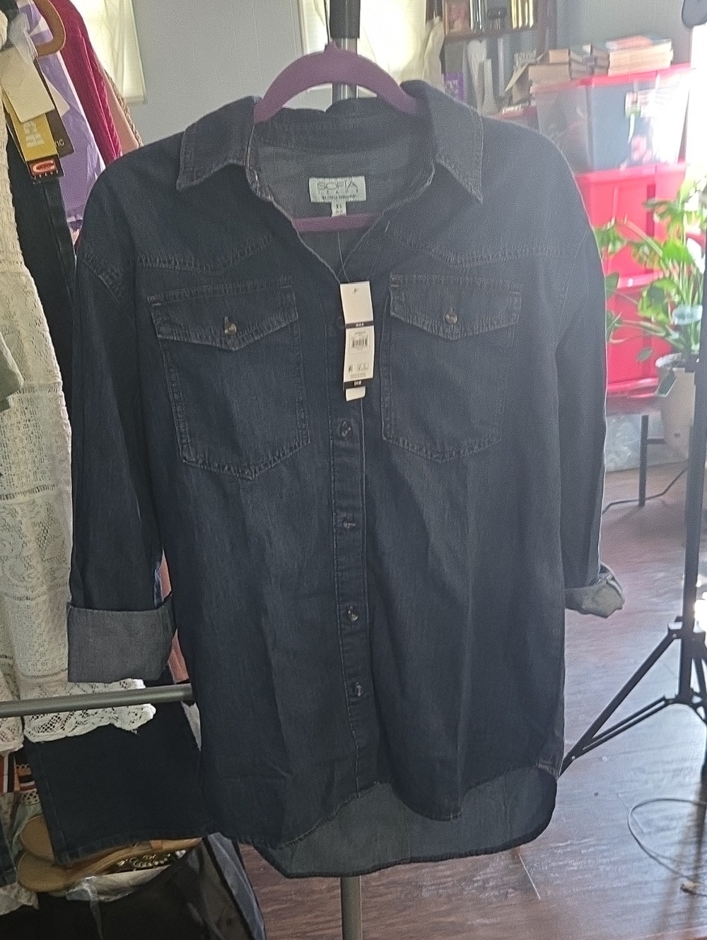 Sofia Vergara Oversized Boyfriend Shirt